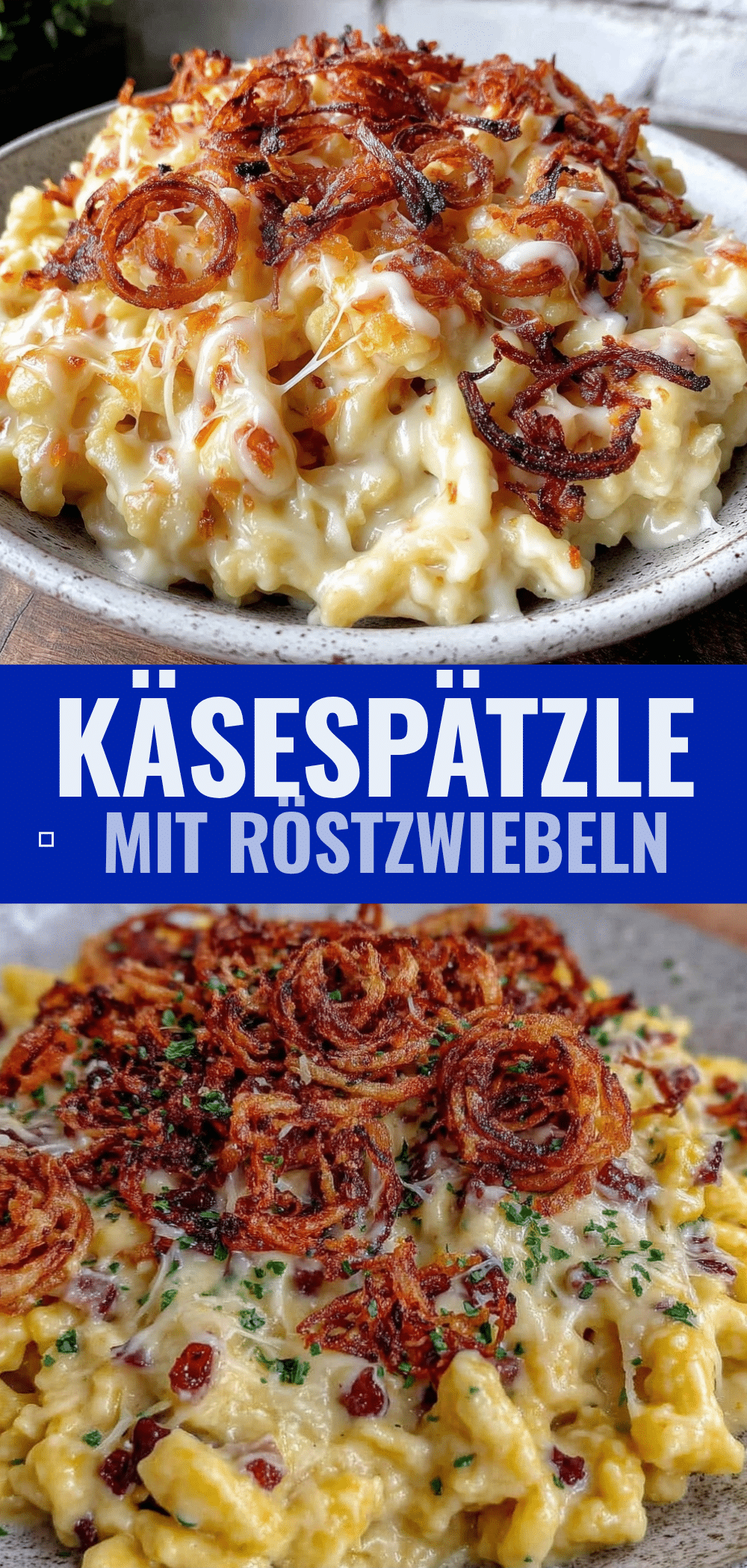 Budget-Käsespätzle mit Röstzwiebeln: Einfaches Rezept 5 Budget-Käsespätzle mit Röstzwiebeln recipe
