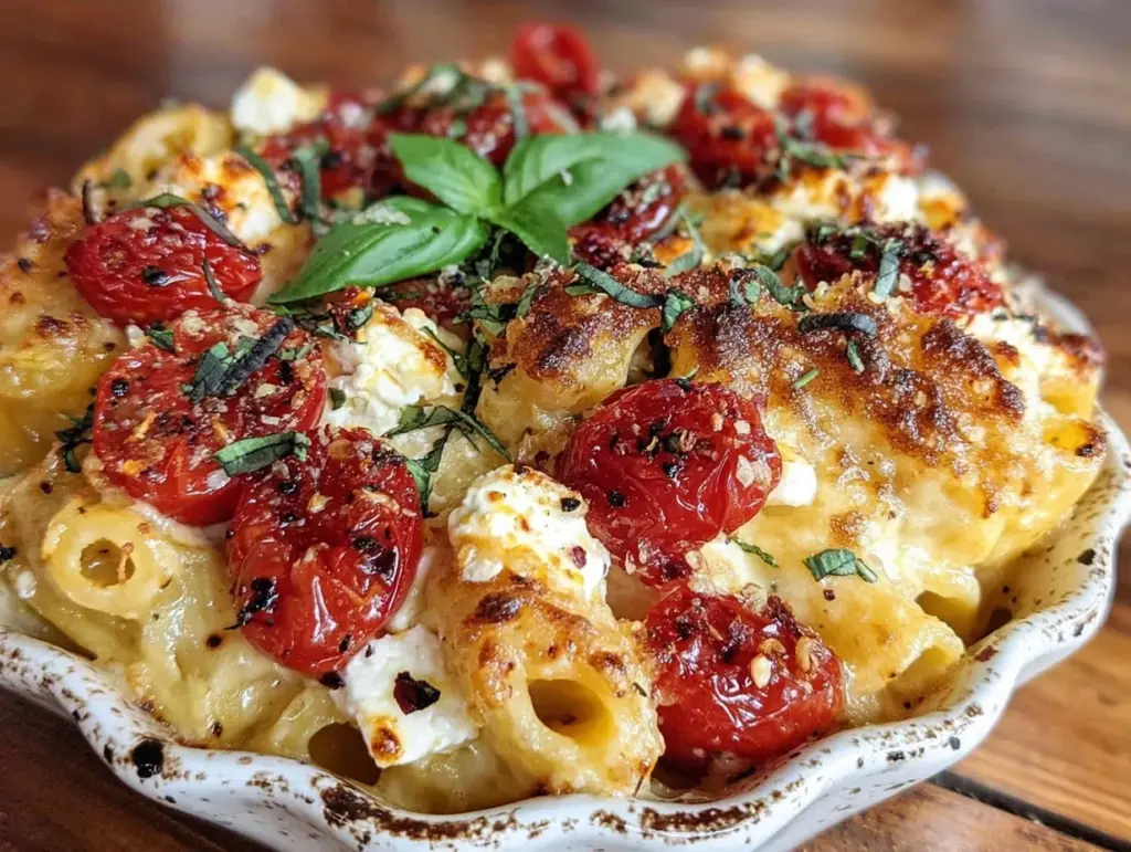 cremiger Feta-Nudelauflauf mit Tomaten - featured image