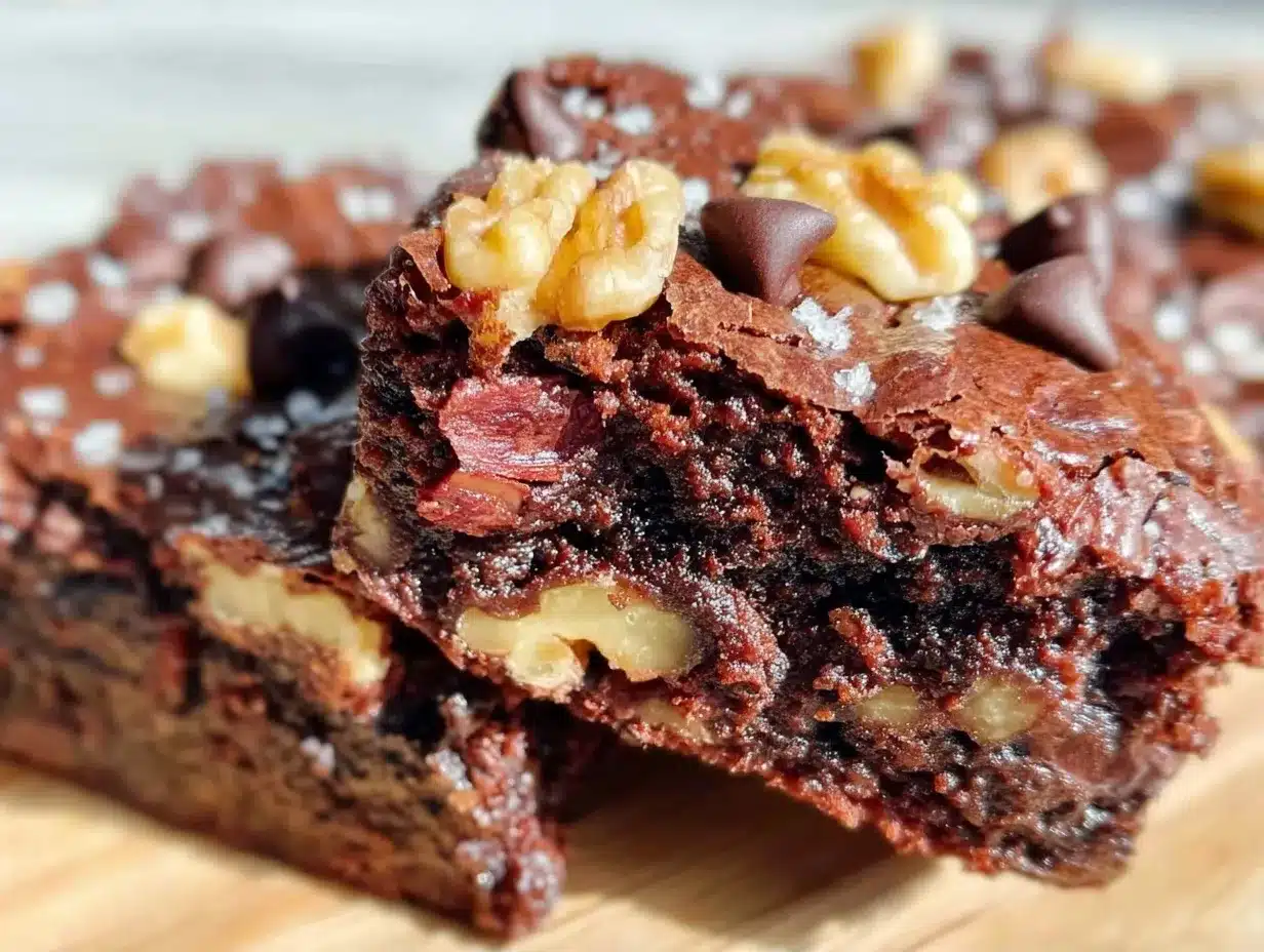 Einfache Fudgy Brownies mit Walnüssen: Günstig & Kindgerecht 4 Einfache Fudgy Brownies mit Walnüssen preparation steps