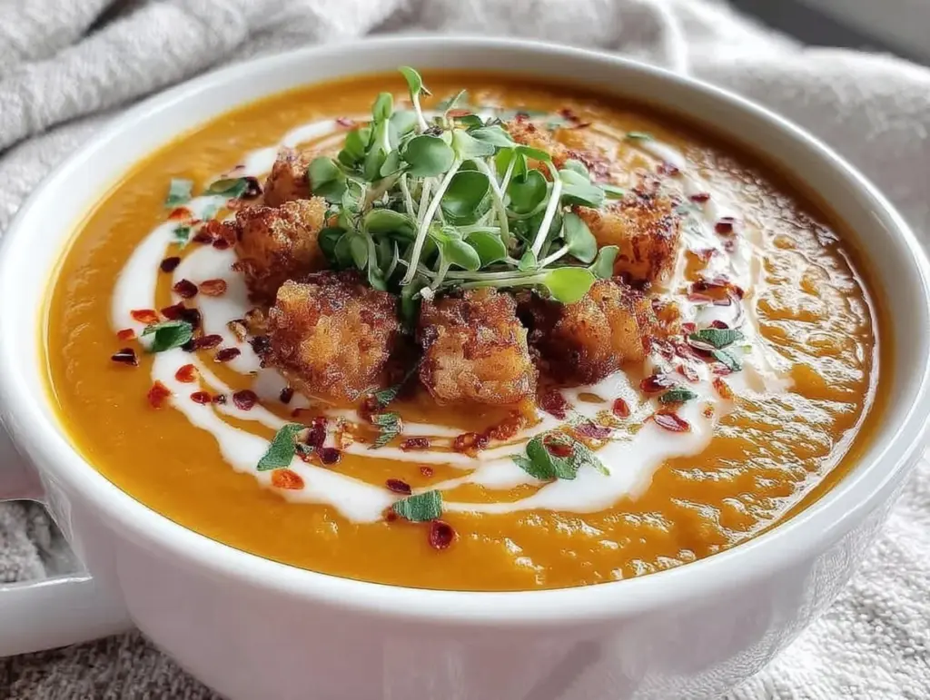einfache Hokkaido Kürbissuppe mit Curry - featured image