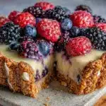 einfache Zitronen-Beeren Tarte mit Mandelboden - featured image