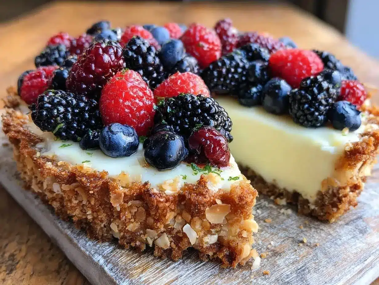 Einfache Zitronen-Beeren Tarte mit Mandelboden: Perfekt zum Vorbereiten 4 einfache Zitronen-Beeren Tarte mit Mandelboden preparation steps