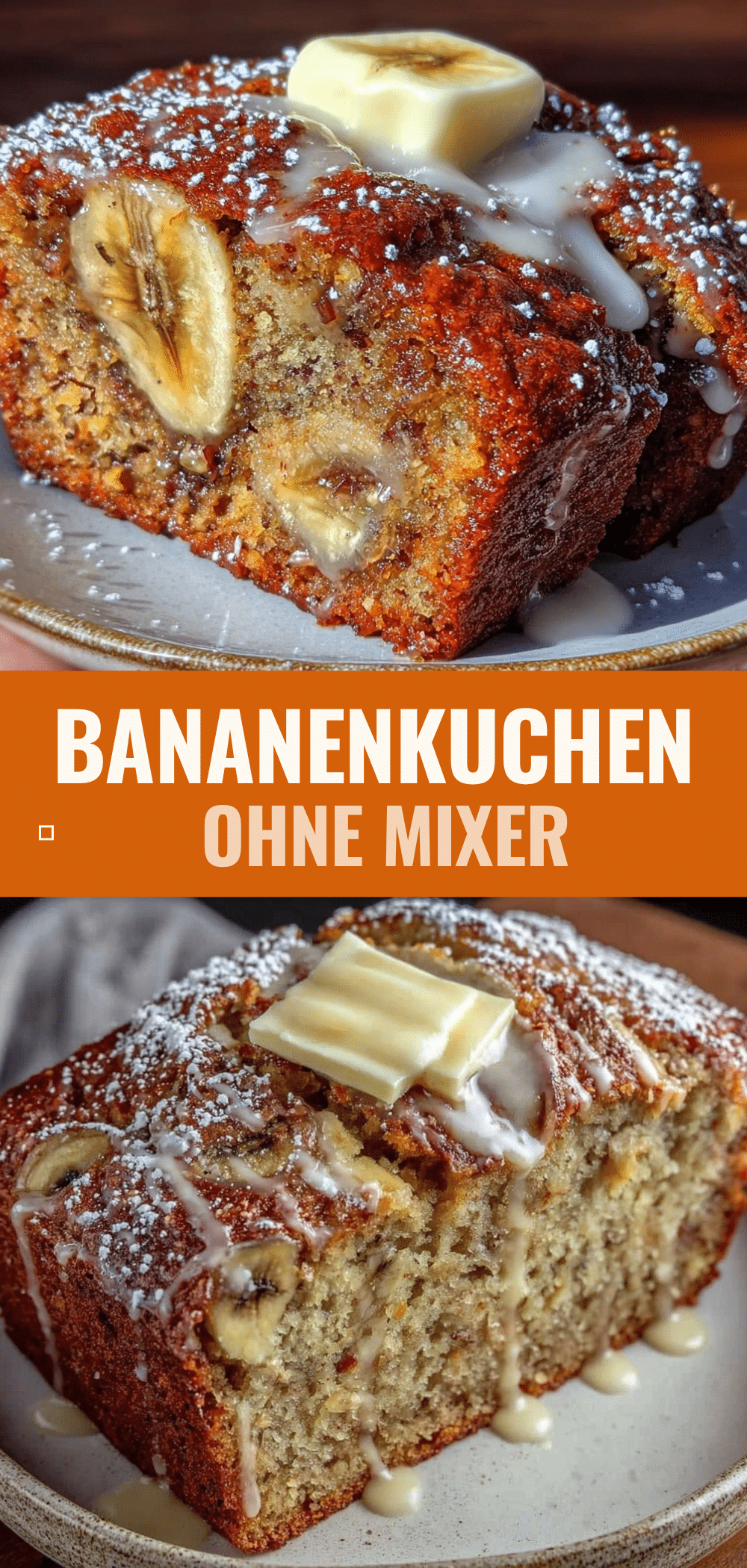 Einfacher Saftiger Bananenkuchen ohne Mixer: 5x doppeln & sparen 5 Einfacher Saftiger Bananenkuchen ohne Mixer recipe