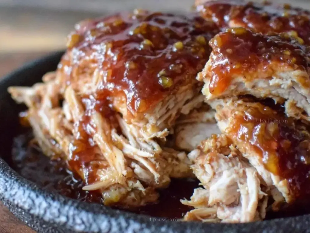 einfaches Slow Cooker Hähnchen mit Honig-Senf - featured image