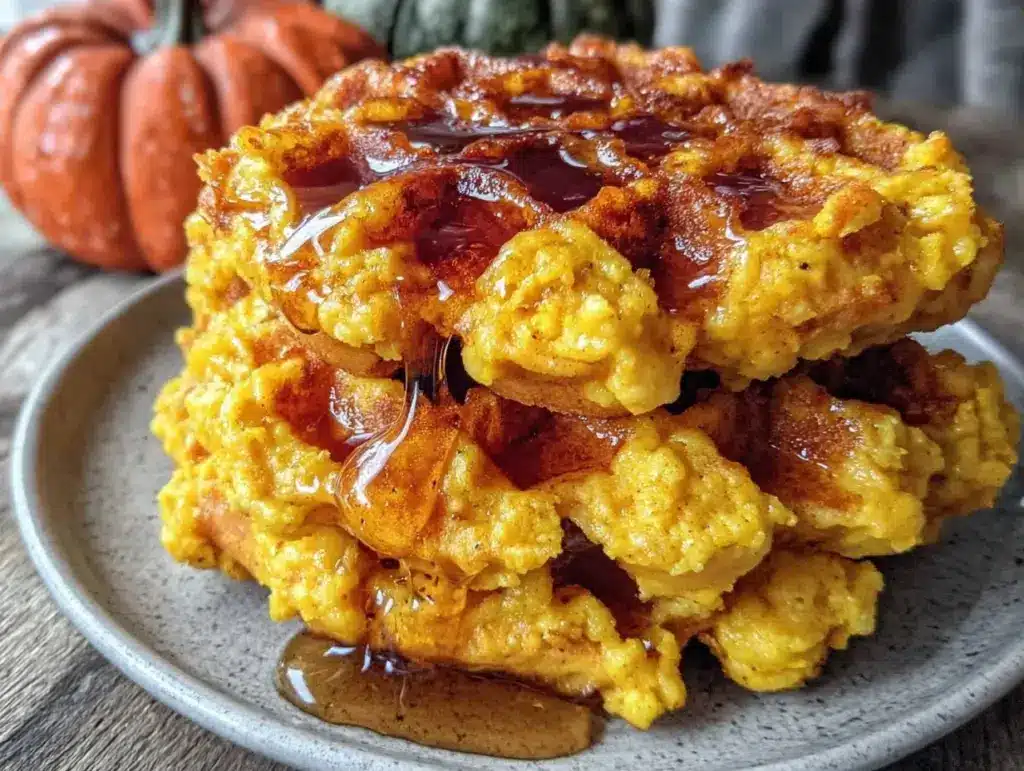 Herbst Kürbis-Waffeln - featured image