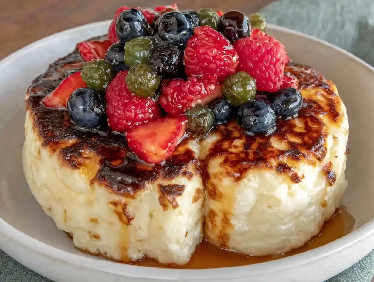 High-Protein Quark-Pfannkuchen mit Beeren: 5g Protein & günstig 4 High-Protein Quark-Pfannkuchen mit Beeren preparation steps