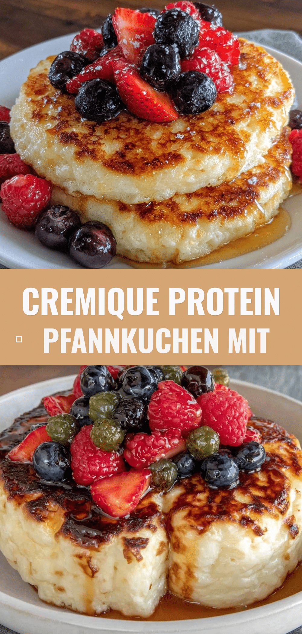 High-Protein Quark-Pfannkuchen mit Beeren: 5g Protein & günstig 5 High-Protein Quark-Pfannkuchen mit Beeren recipe
