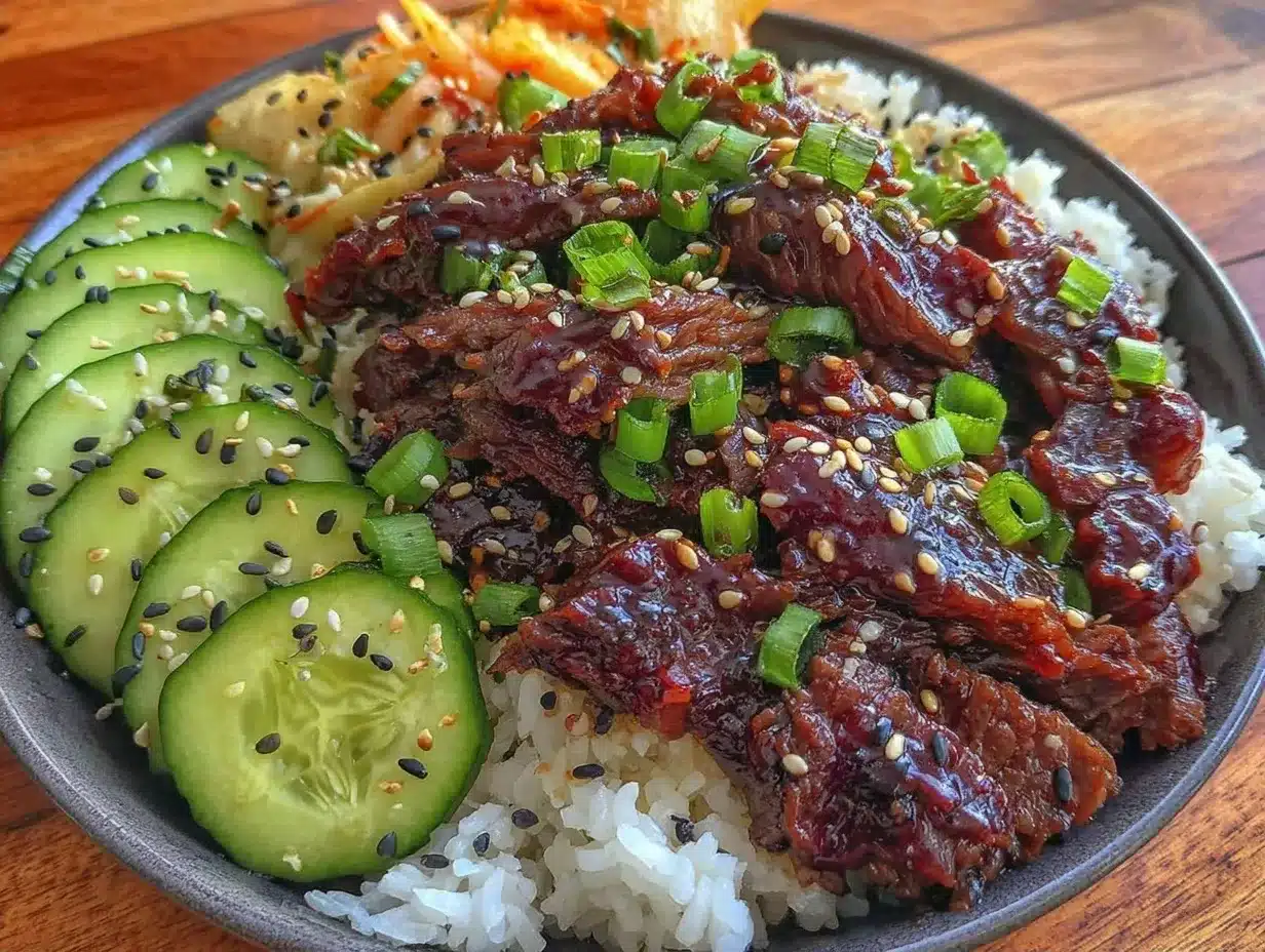 Koreanische Bulgogi Bowl: Billig, Kids-Okay 4 koreanische Bulgogi Bowl preparation steps