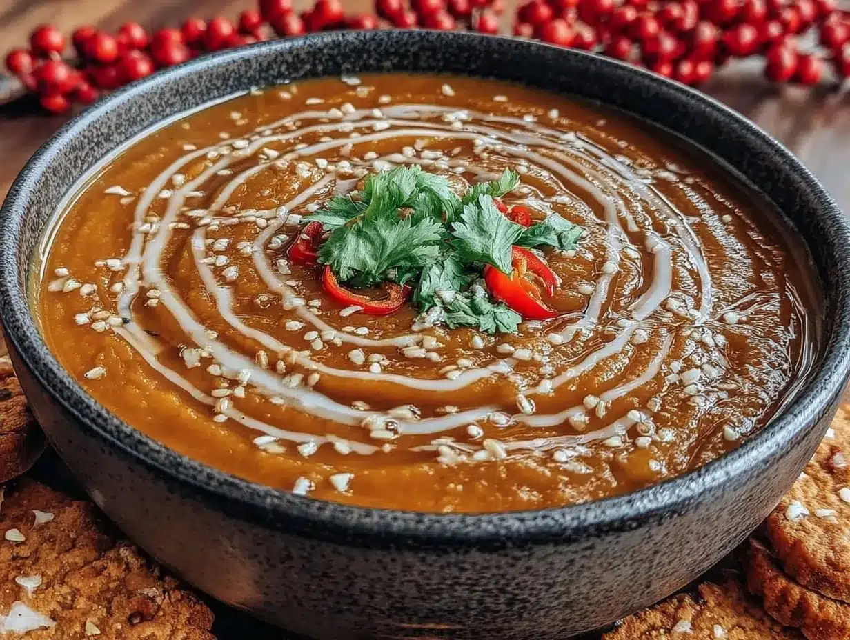 Budget Kürbissuppe: 5 Zutaten, günstig & kindgerecht 4 Kürbissuppe mit Kokosmilch und Ingwer preparation steps