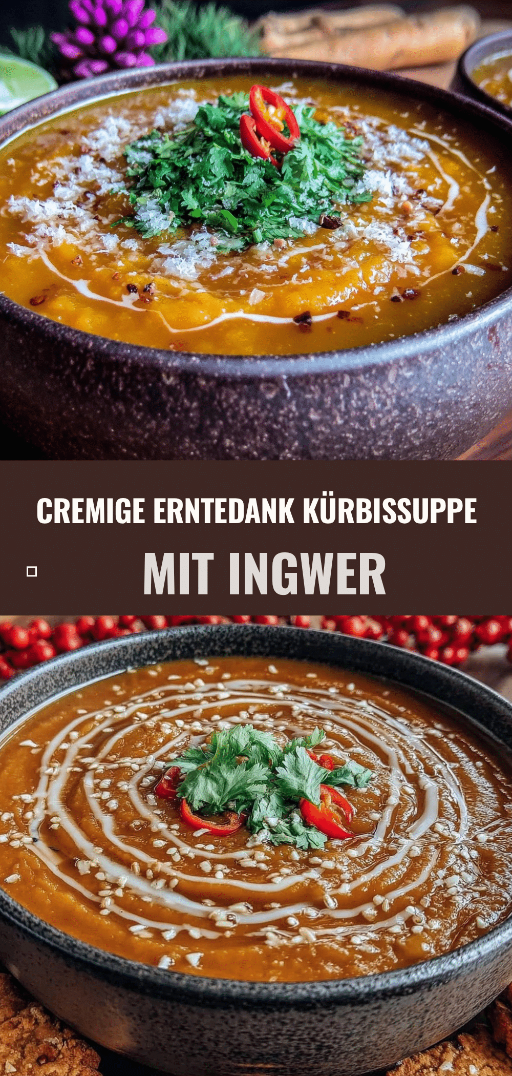 Budget Kürbissuppe: 5 Zutaten, günstig & kindgerecht 5 Kürbissuppe mit Kokosmilch und Ingwer recipe