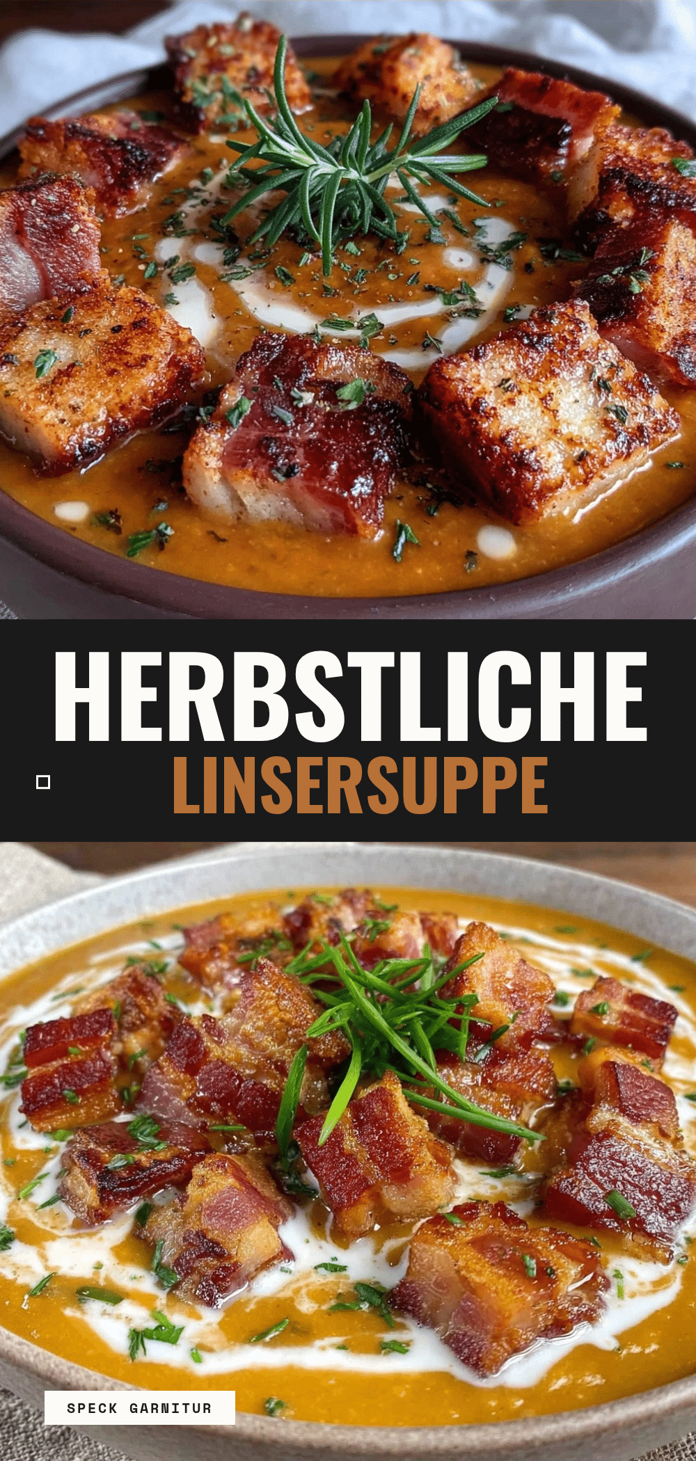 Linsensuppe: 5 € Herbstrezept mit Speck 5 Linsensuppe mit Speck recipe
