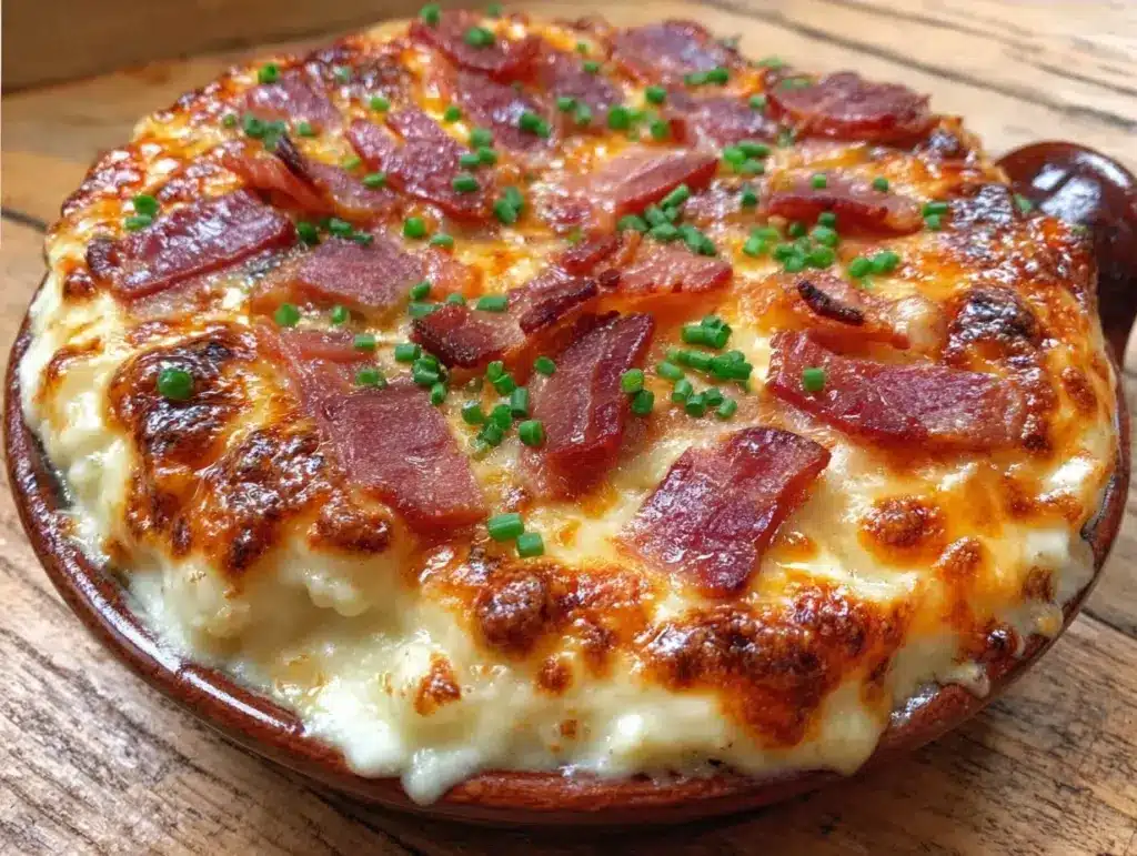 Low-Carb Blumenkohlgratin mit Speck - featured image