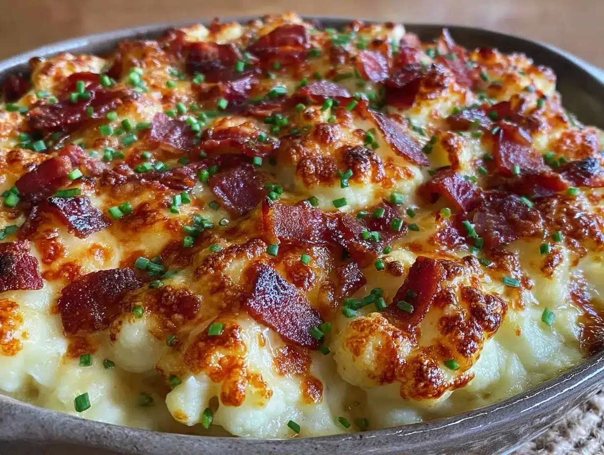 Low-Carb Blumenkohlgratin mit Speck: Günstig, Schnell & Familienfreundlich 4 Low-Carb Blumenkohlgratin mit Speck preparation steps