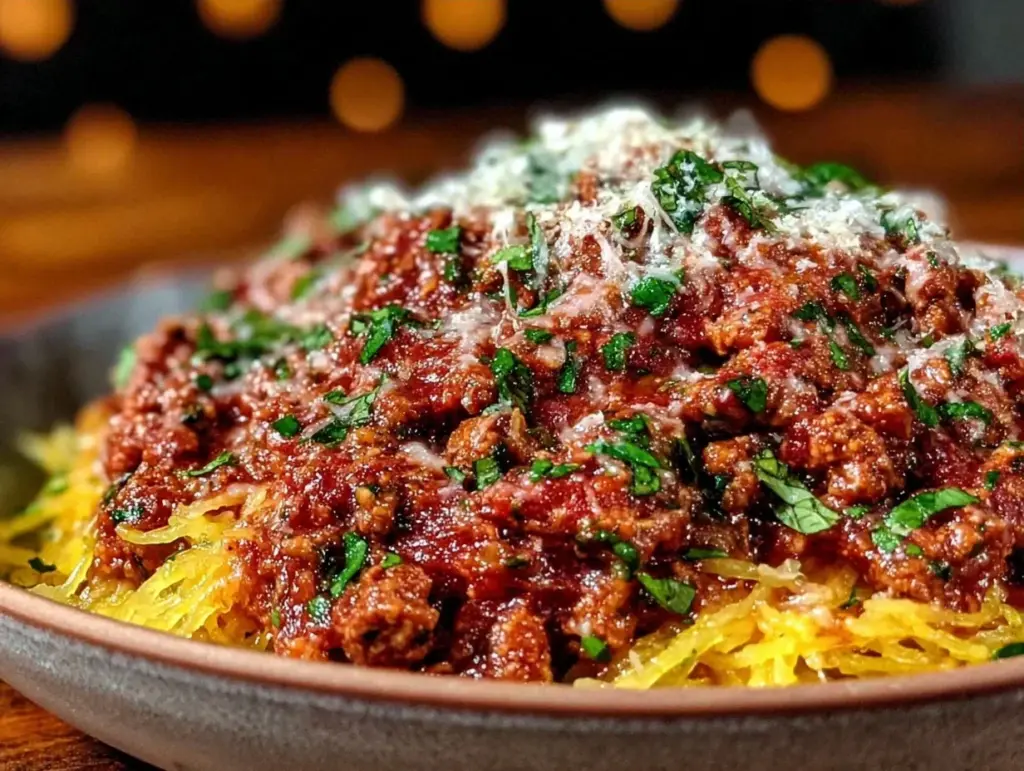 Spaghettikürbis mit Tomatensoße - featured image