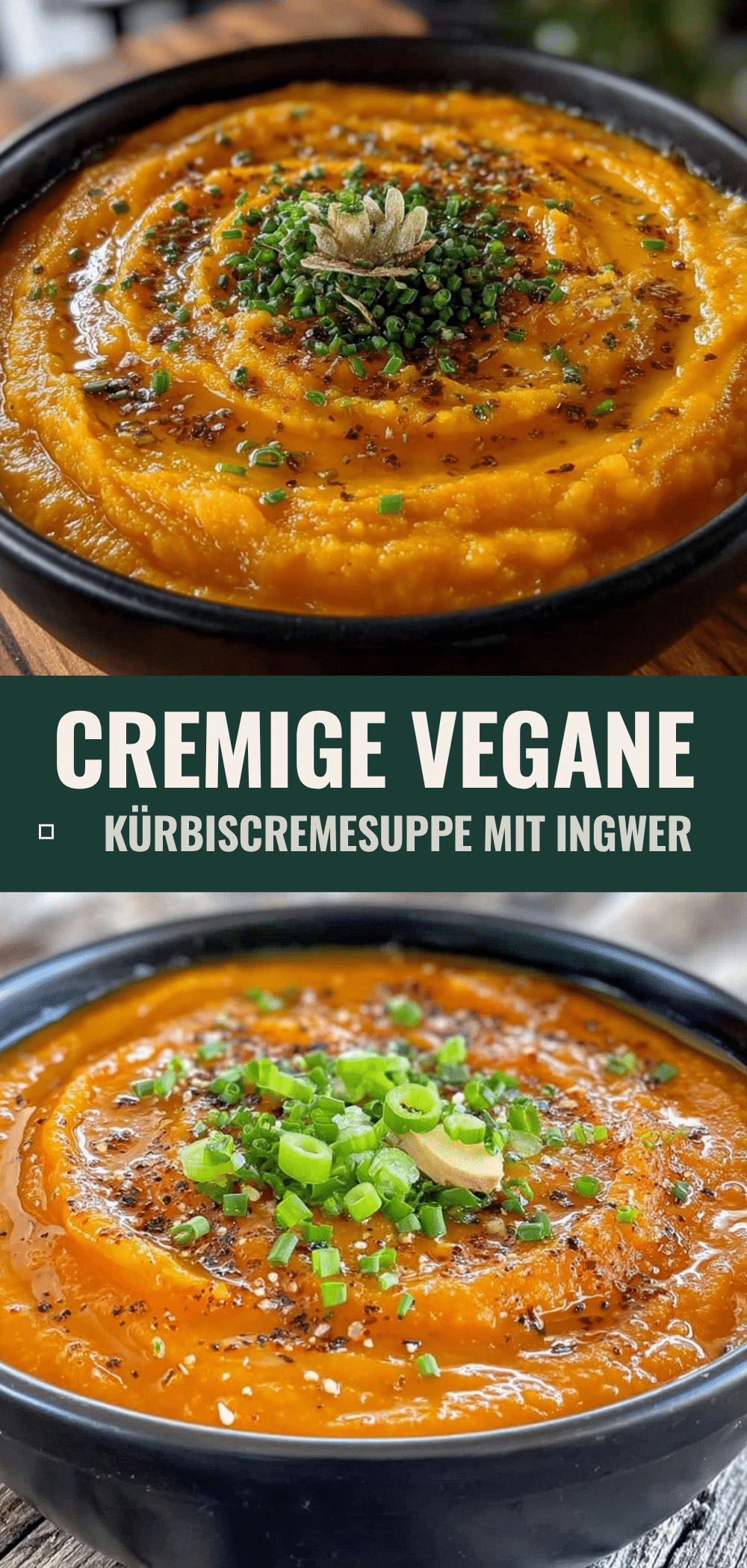 Vegane Kürbiscremesuppe: In 20 Min & günstig 5 vegane Kürbiscremesuppe mit Ingwer in 20 Min recipe