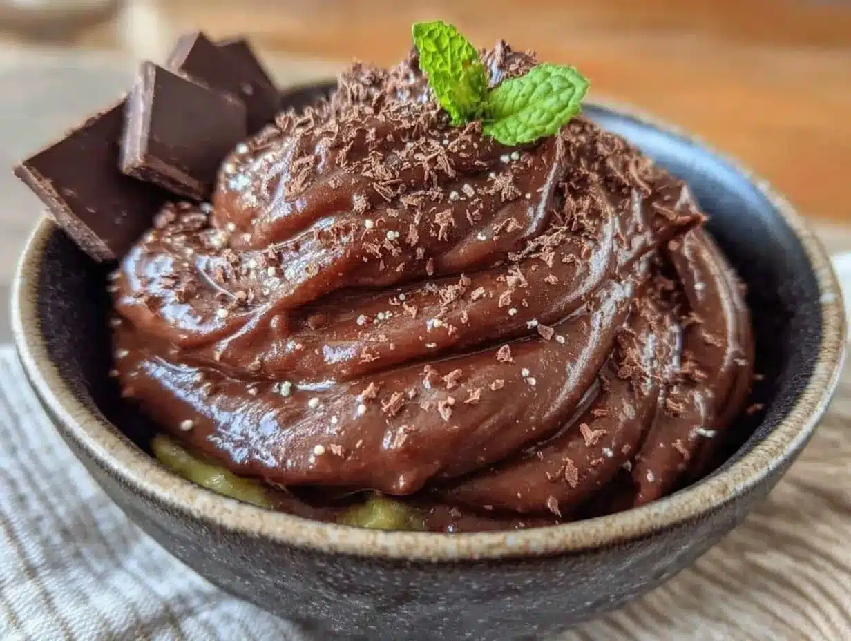 Veganes Schoko-Avocado-Mousse: 4 Zutaten, günstig & kinderleicht 4 veganes Schoko-Avocado-Mousse preparation steps