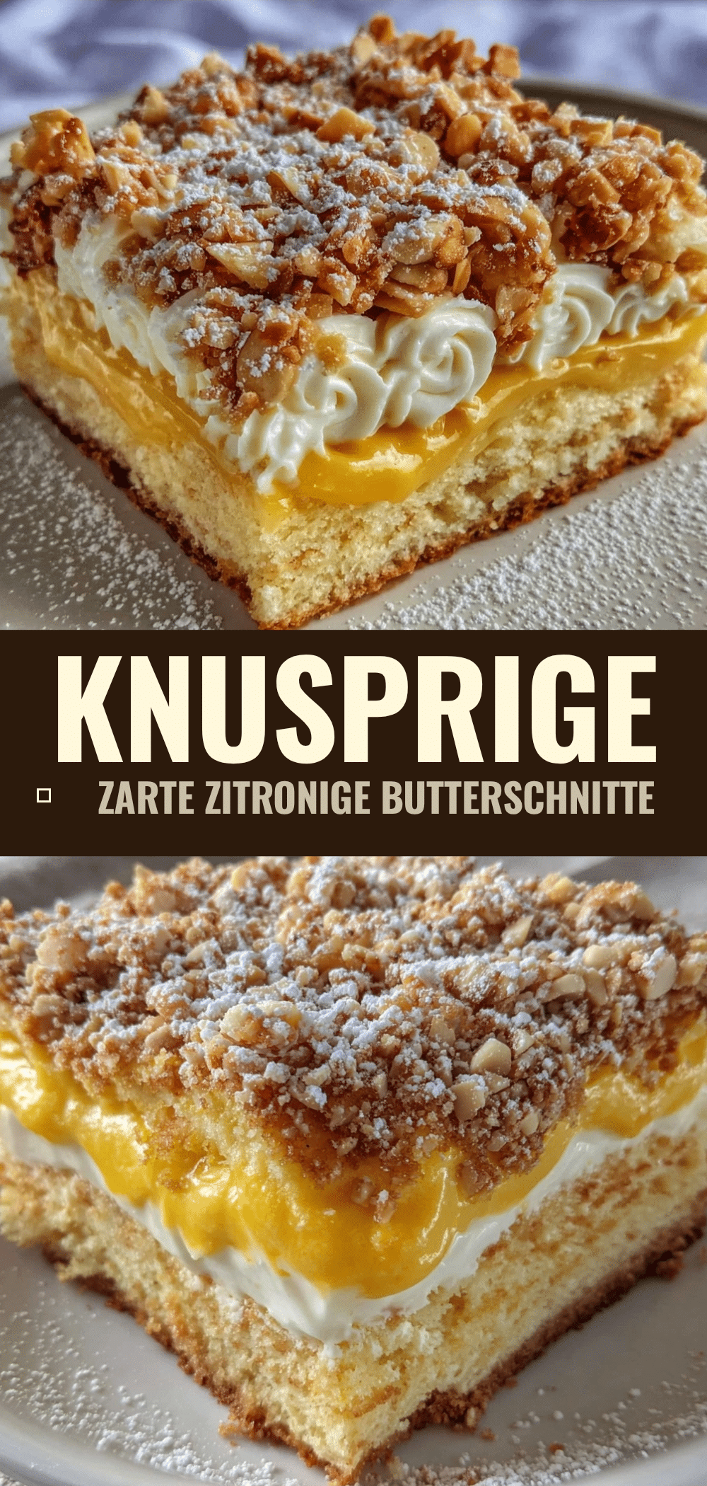 Einfache Zitronige Butterschnitte mit Mandeln: Günstig & Einfach 5 Zitronige Butterschnitte mit Mandeln recipe