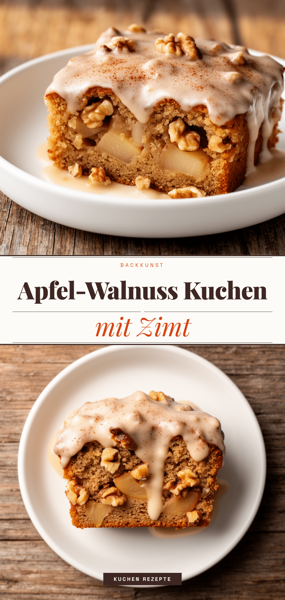 Apfel-Walnuss Kuchen: Einfaches Rezept mit Zimtglasur 5 Apfel-Walnuss-Kuchen mit Zimtglasur recipe