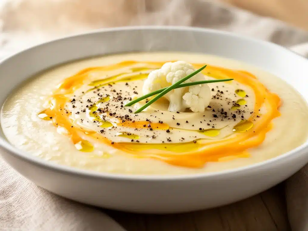 Cremige Blumenkohl-Käsesuppe - featured image