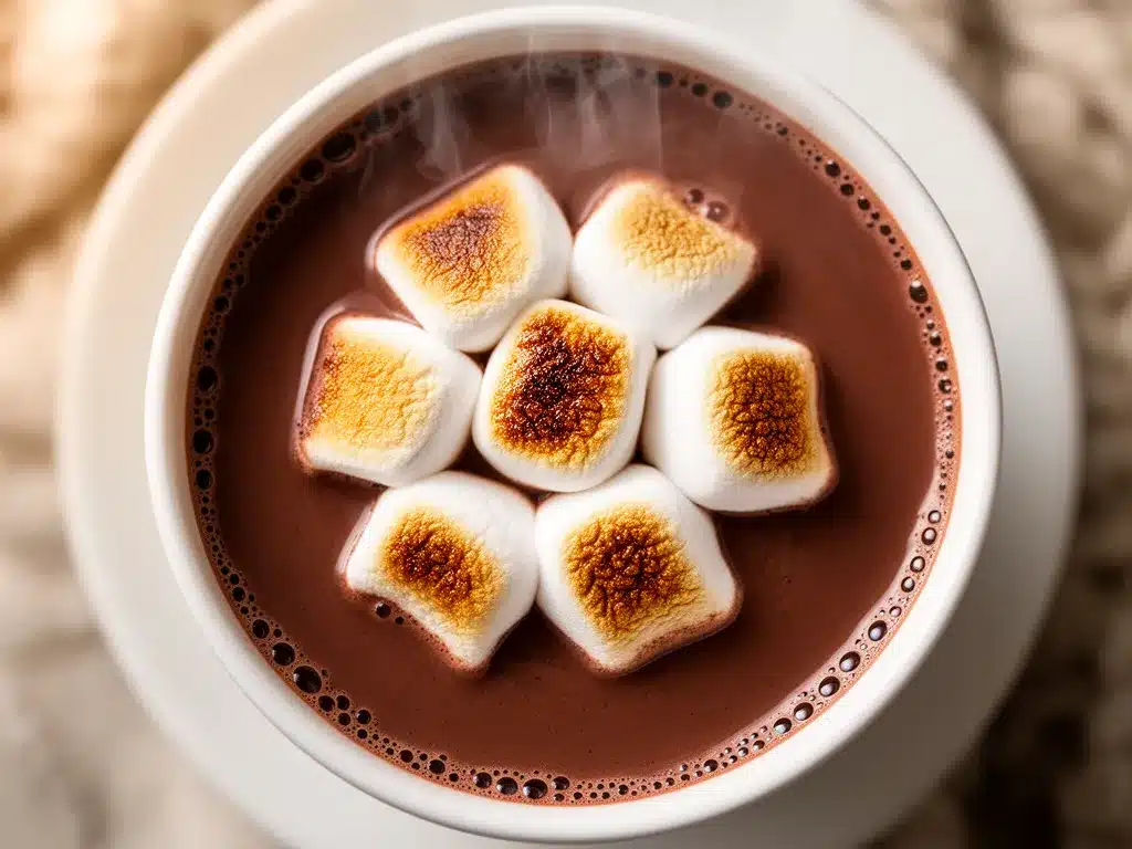 Cremige Heiße Schokolade mit Marshmallows: Das beste Rezept 4 Cremige Heiße Schokolade mit Marshmallows preparation steps