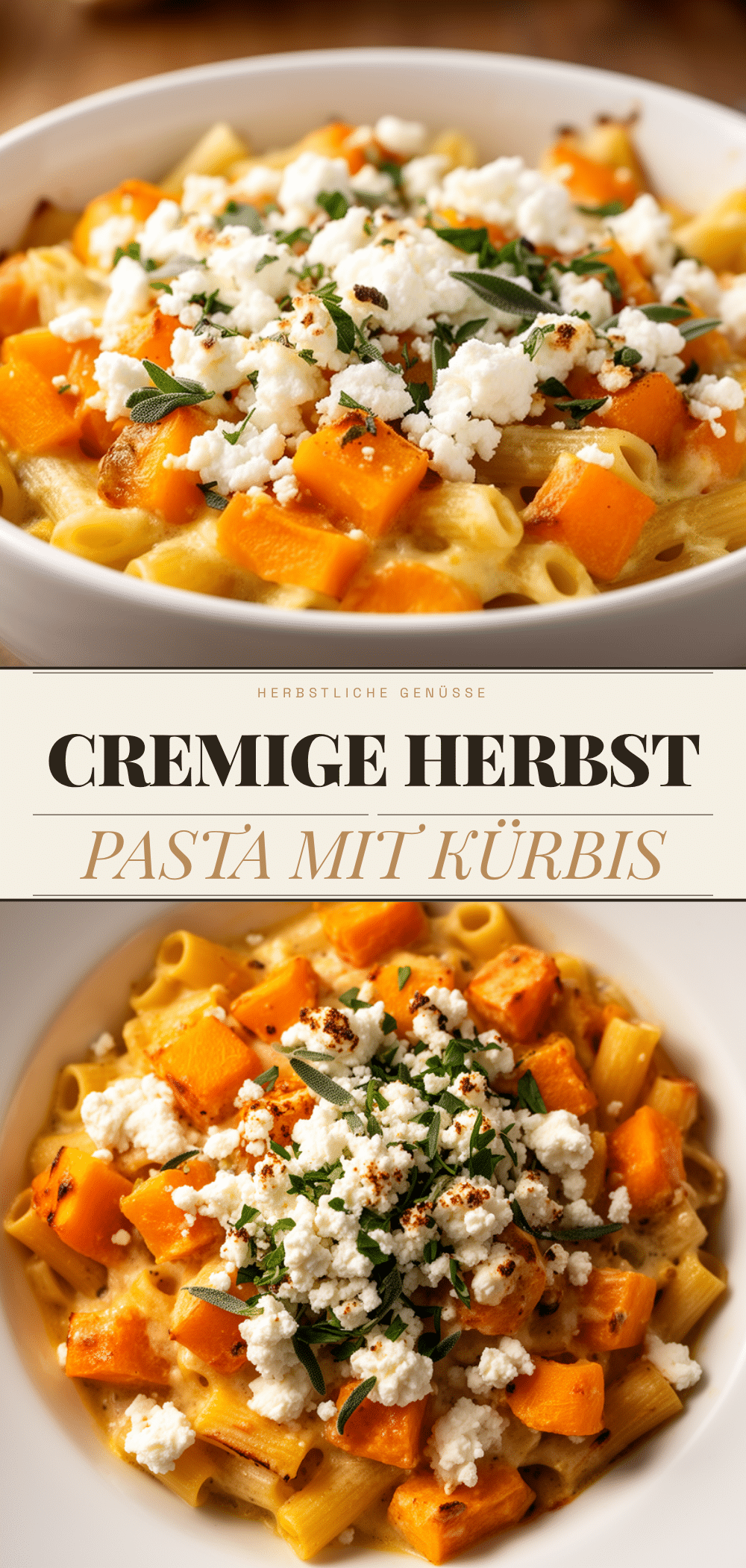 Cremige Kürbis-Feta Ofenpasta: 30 Min. einfaches Rezept 5 Cremige Kürbis-Feta Ofenpasta recipe