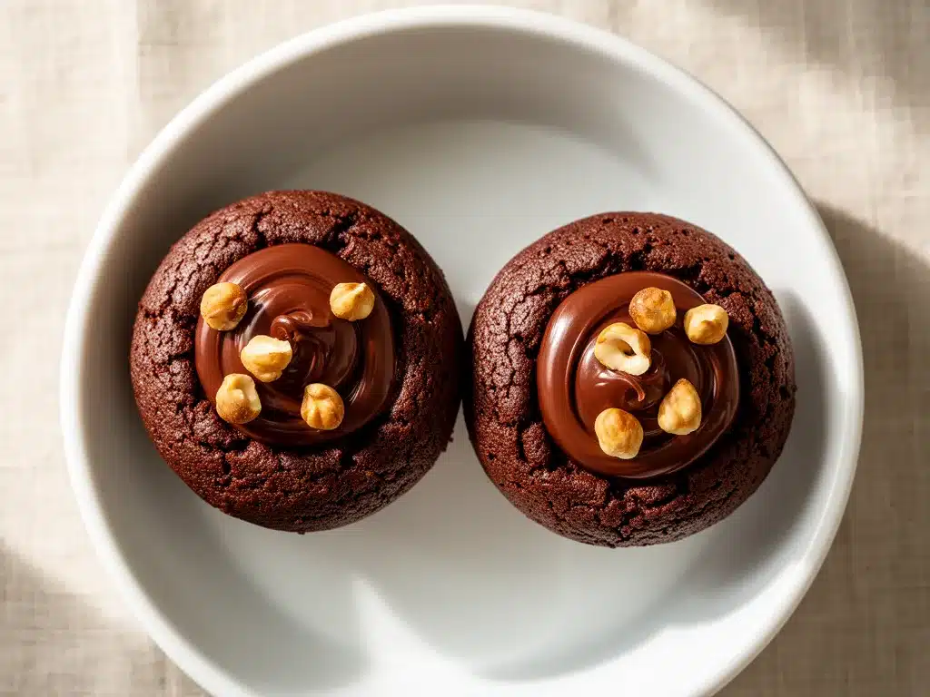 Cremige Schoko-Haselnuss Muffins: 5-minuten Rezept 4 Cremige Schoko-Haselnuss Muffins preparation steps