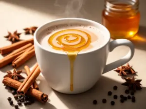 cremiger Chai Latte mit Honig - featured image