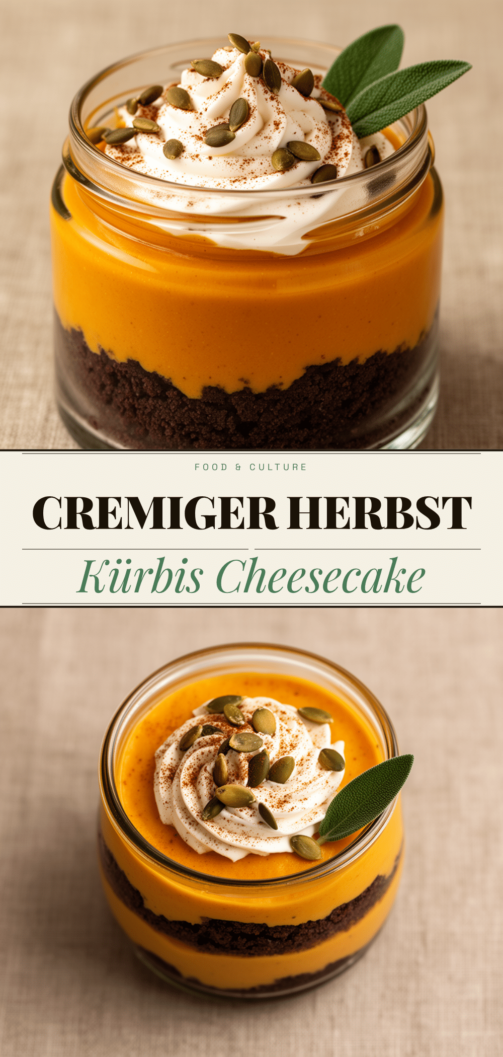 Cremiger Herbst Kürbis Cheesecake im Glas: 10 Min. Rezept 5 Cremiger Herbst Kürbis Cheesecake im Glas recipe