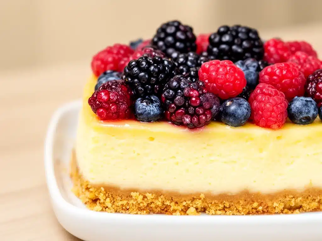 Cremiger Käsekuchen mit Waldbeeren - featured image