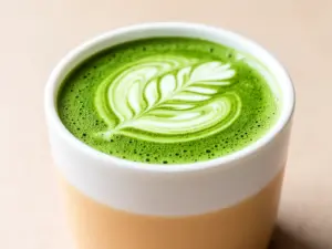 Cremiger Matcha Latte mit Hafermilch - featured image