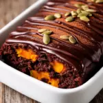Erntedankfest Kürbis-Brownies mit Ganache - featured image
