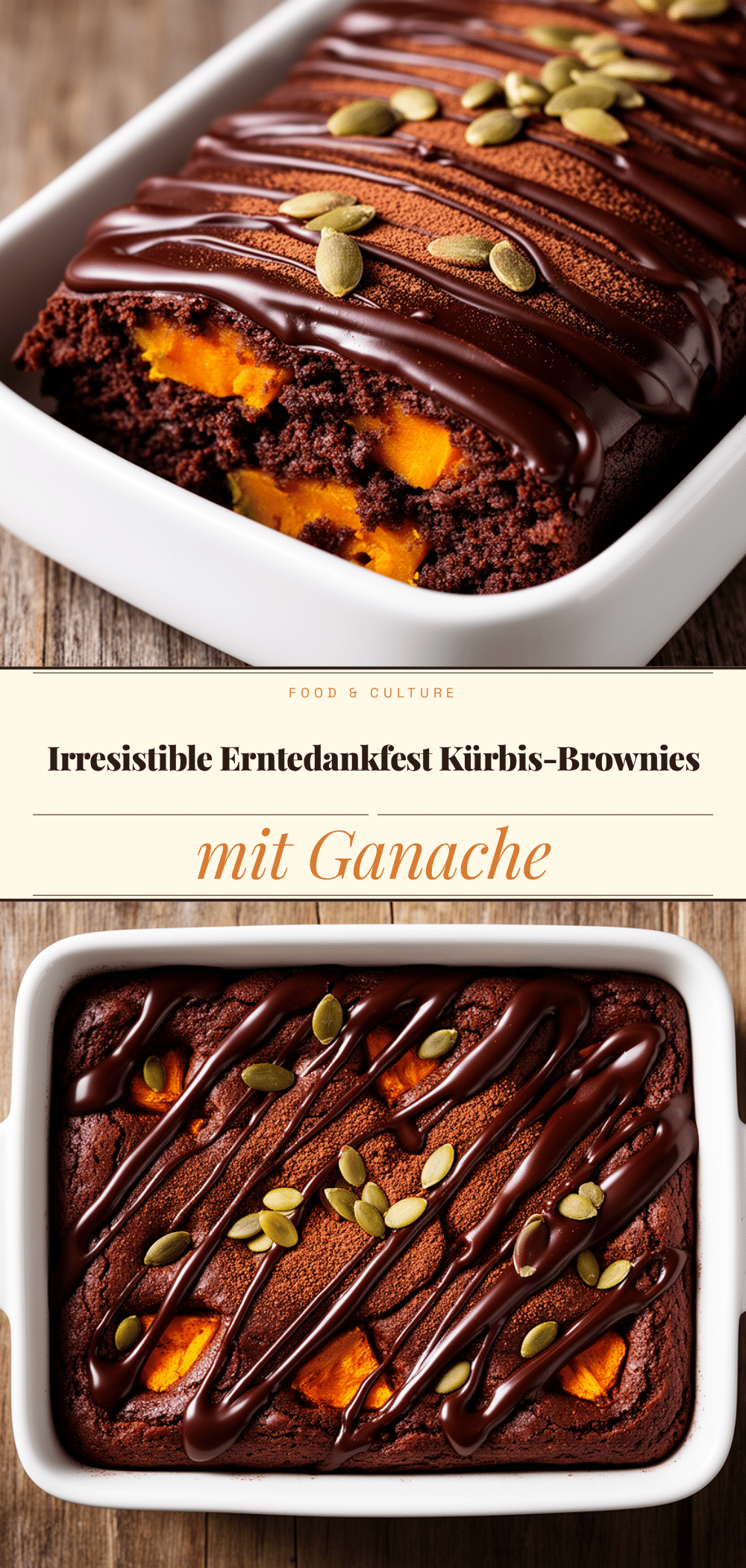 Erntedankfest Kürbis-Brownies mit Ganache: 5 Best & Einfach 5 Erntedankfest Kürbis-Brownies mit Ganache recipe