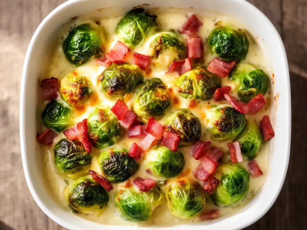 Erntedankfest Rosenkohlauflauf mit Speck: 5 Schritte zum perfekten Gericht 4 Erntedankfest Rosenkohlauflauf mit Speck preparation steps