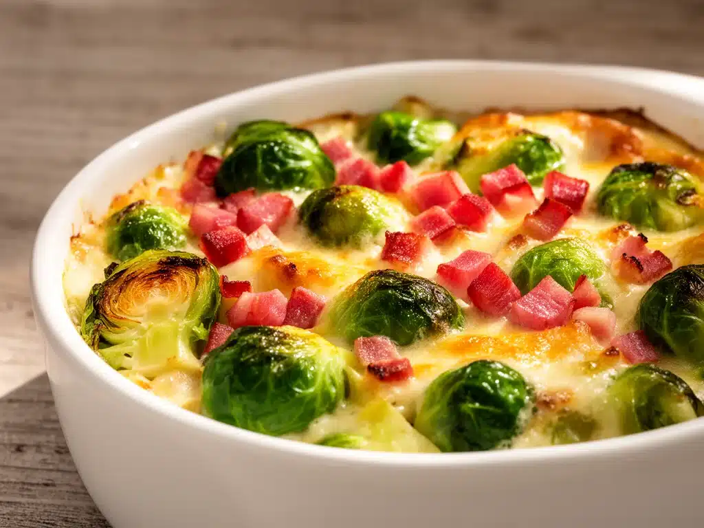 Erntedankfest Rosenkohlauflauf mit Speck - featured image