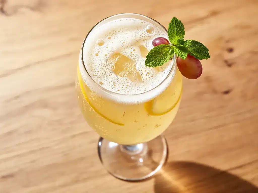 Federweißer Spritz mit Traubensaft: Das perfekte Oktoberfest-Getränk 4 Federweißer Spritz mit Traubensaft preparation steps