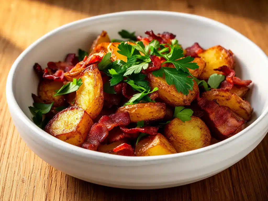 Knusprige Bratkartoffeln mit Speck - featured image