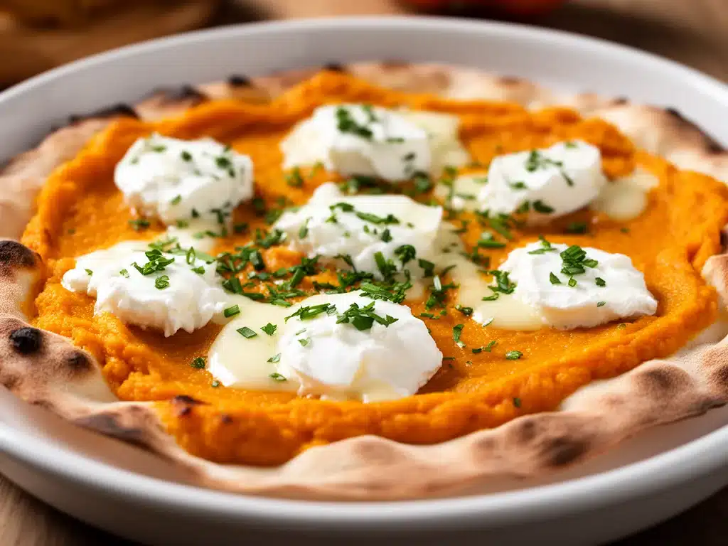 Kürbis Flammkuchen mit Ziegenkäse - featured image