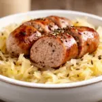 Oktoberfest Sauerkraut mit Bratwurst - featured image
