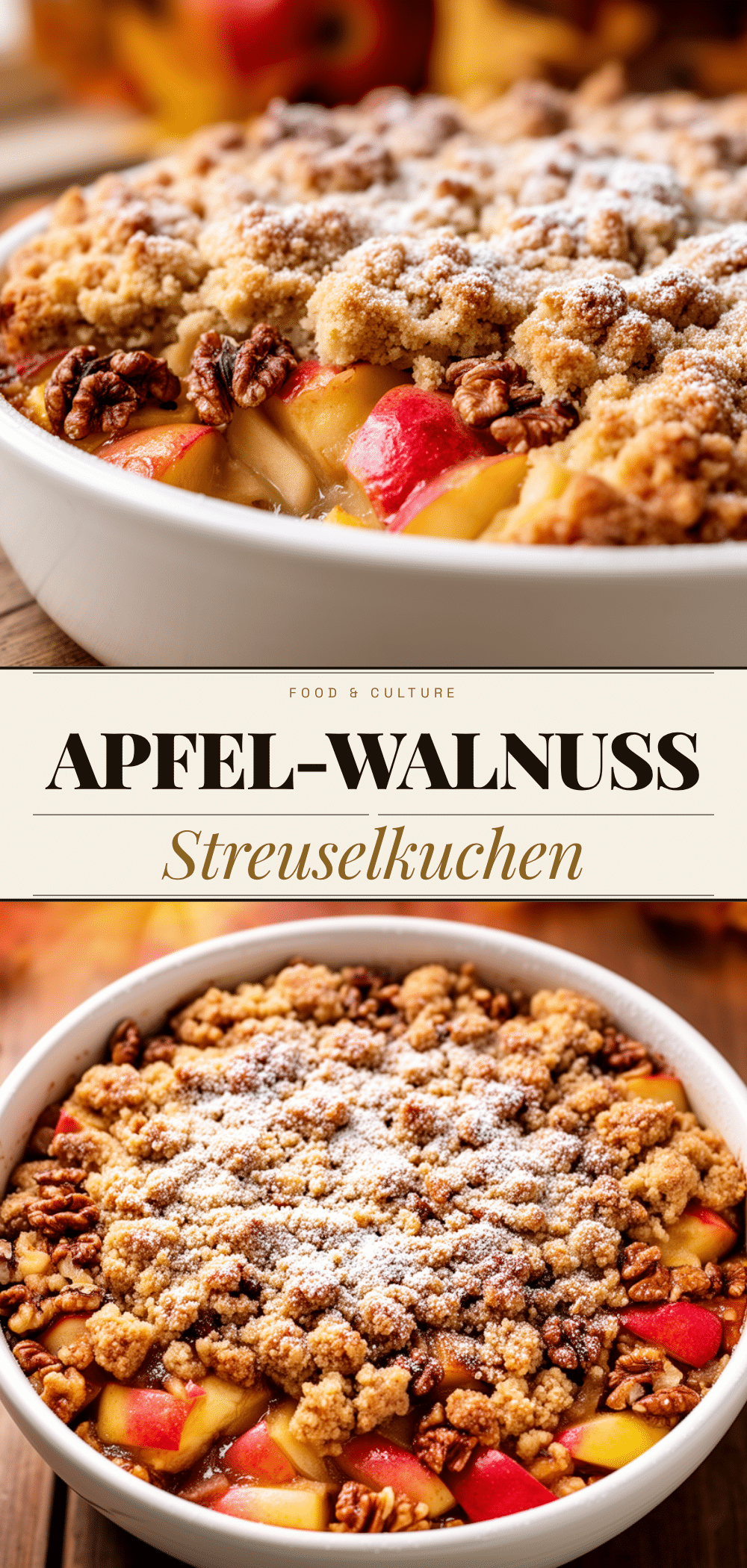 Saftiger Apfel-Walnuss Streuselkuchen: 7 Besten Herbstrezepte 5 Saftiger Apfel-Walnuss Streuselkuchen recipe