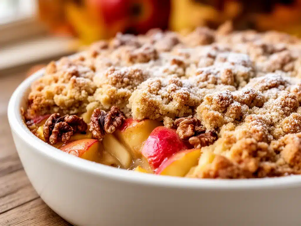 Saftiger Apfel-Walnuss Streuselkuchen - featured image